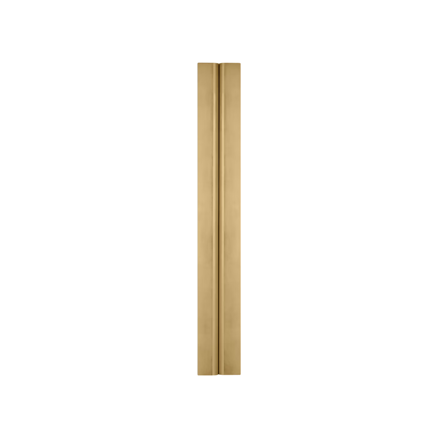 Contemporary LED vanity light in warm antique brass finish