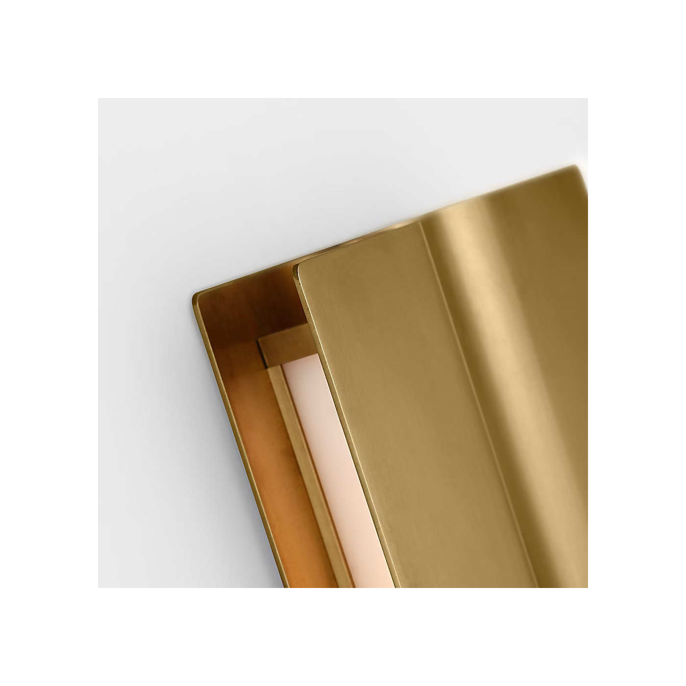 Modern brass wall-mounted vanity light for powder rooms and hotels