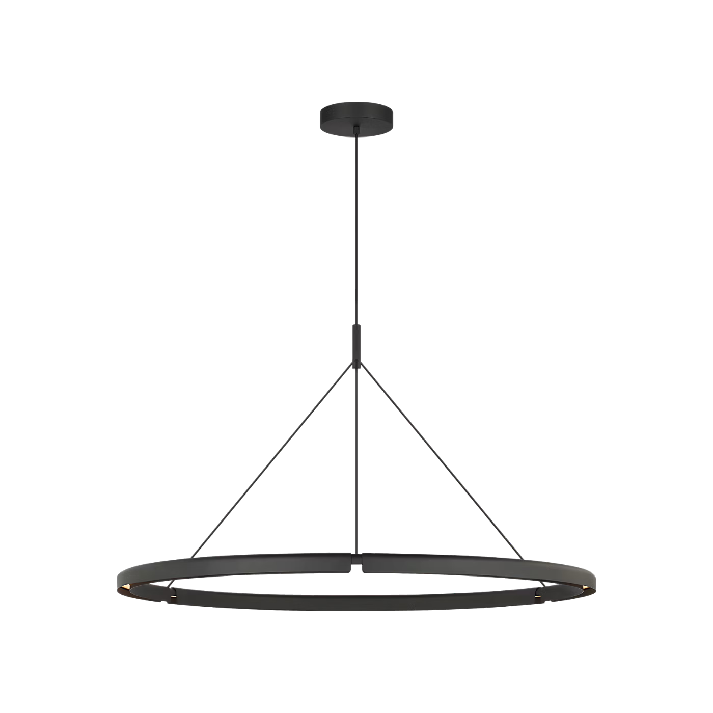 Cloak 48 designer chandelier by Peter Bristol in Nightshade Black finish