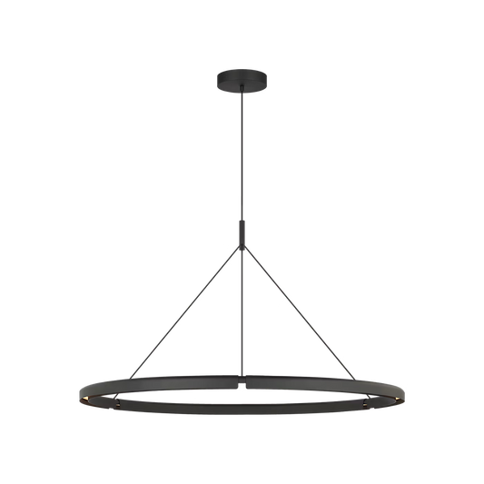 Cloak 48 designer chandelier by Peter Bristol in Nightshade Black finish