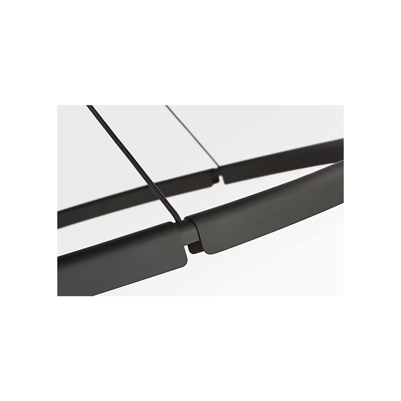 Sculptural black LED chandelier for contemporary residential and hospitality interiors