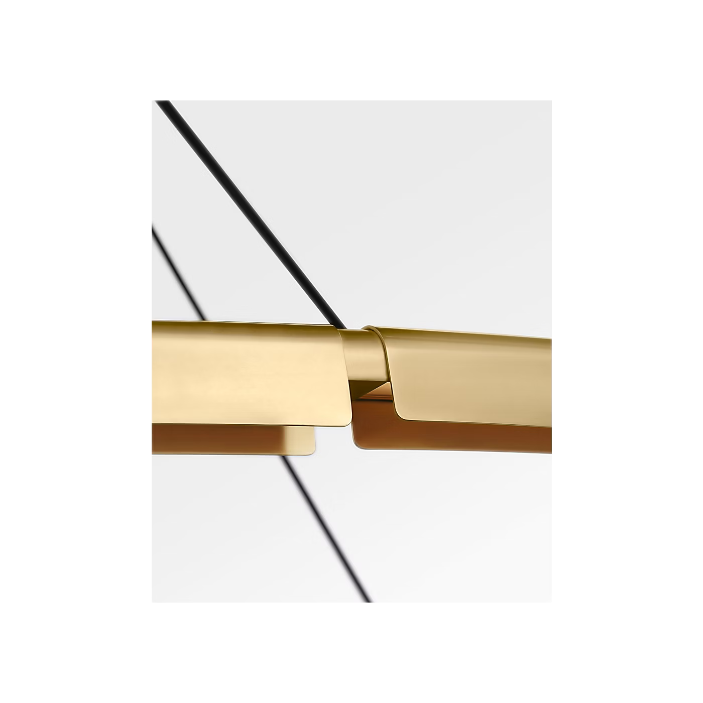 Contemporary brass chandelier with concealed glare-free LED illumination