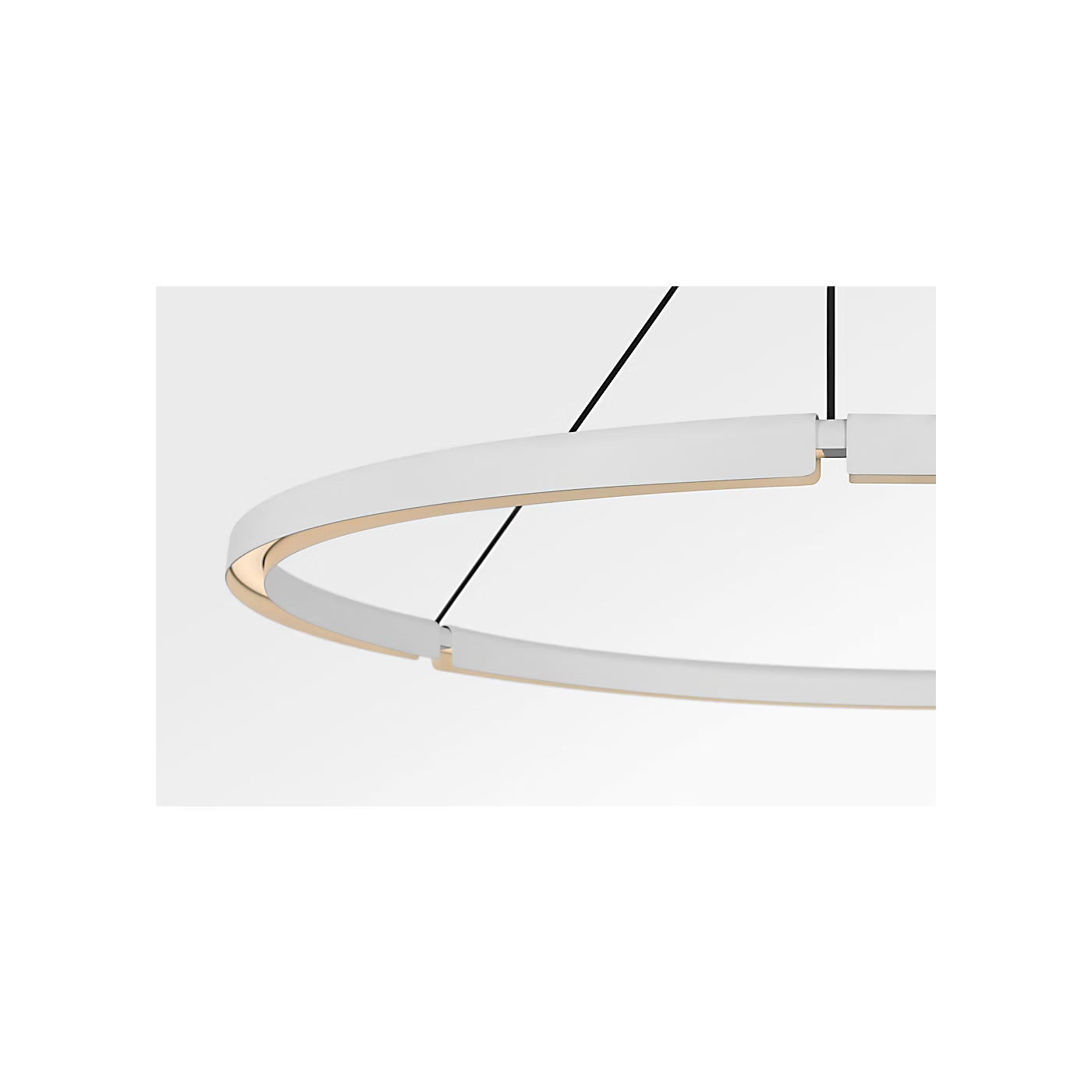 Bring modern architectural lighting into your home with the Cloak 48 Chandelier in Matte White