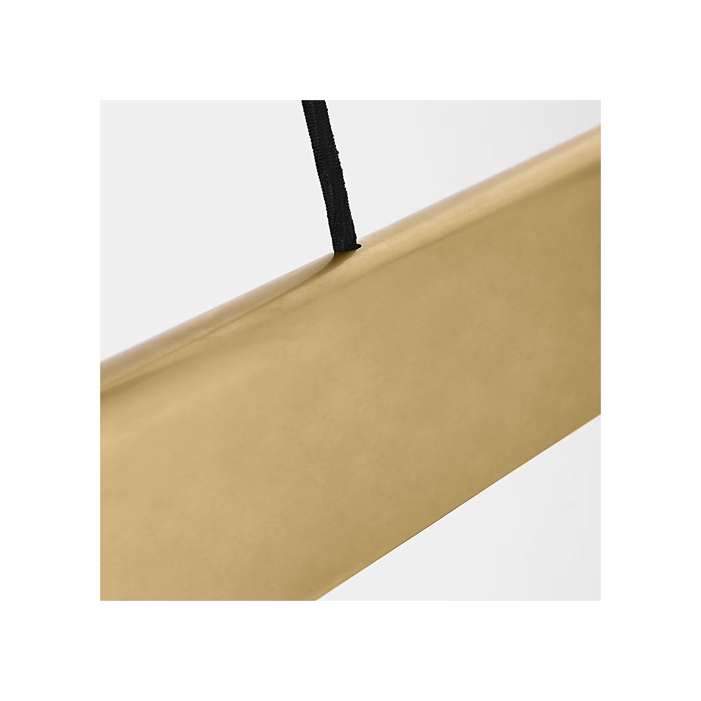 Slim linear pendant chandelier in antique brass for luxury residential and hospitality interiors