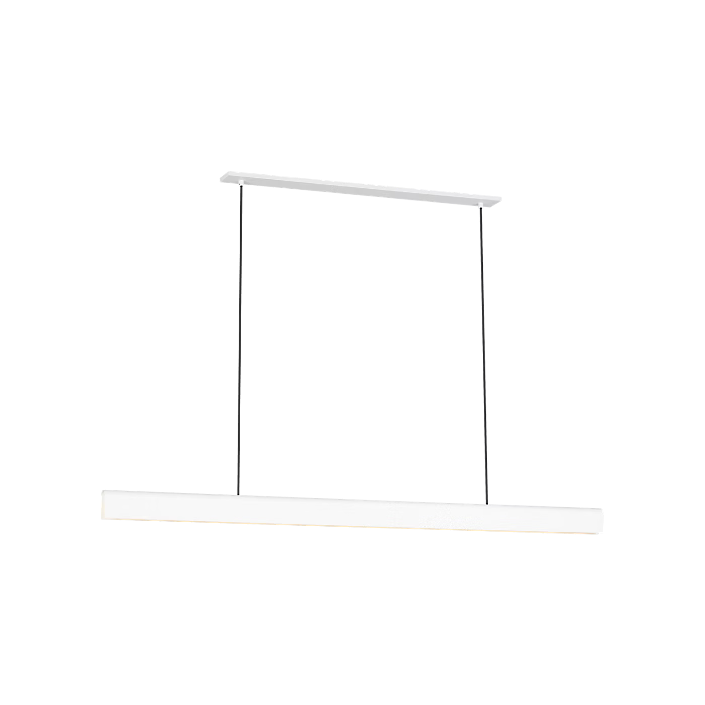 Contemporary white linear pendant light for kitchen island and living room lighting