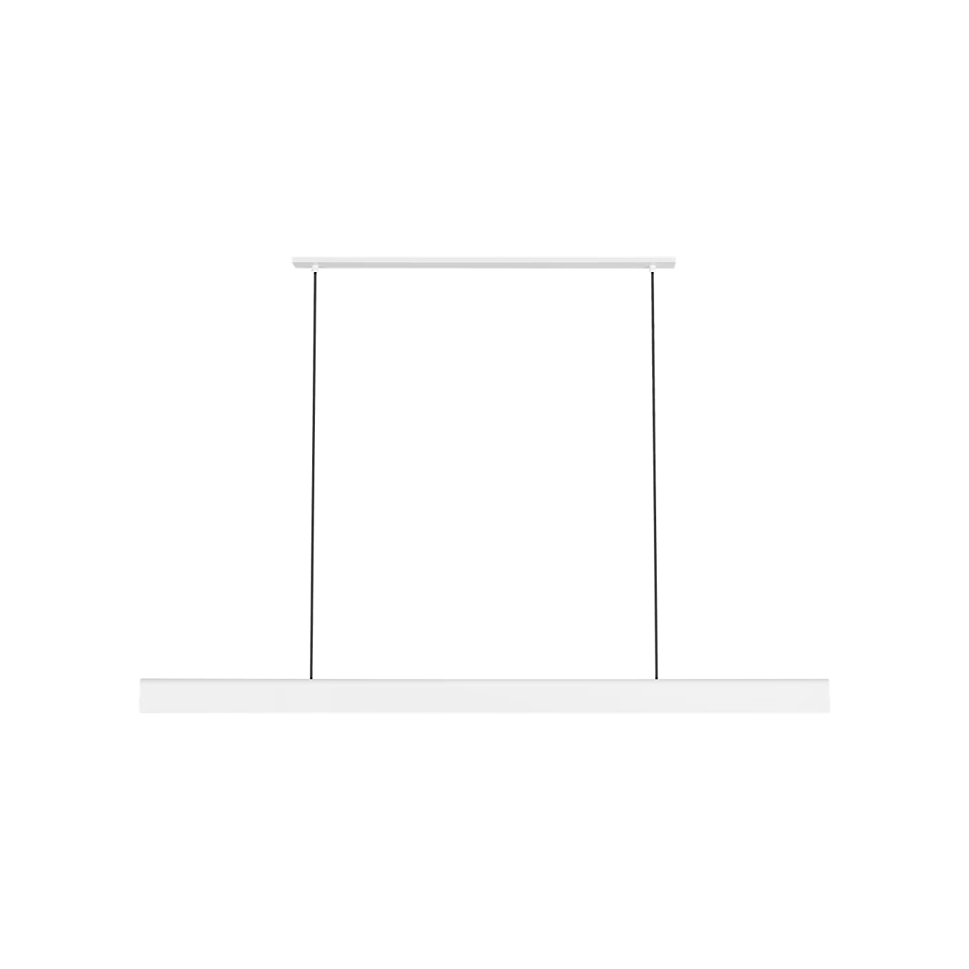 Architectural LED chandelier in Matte White finish with concealed glare-free lighting