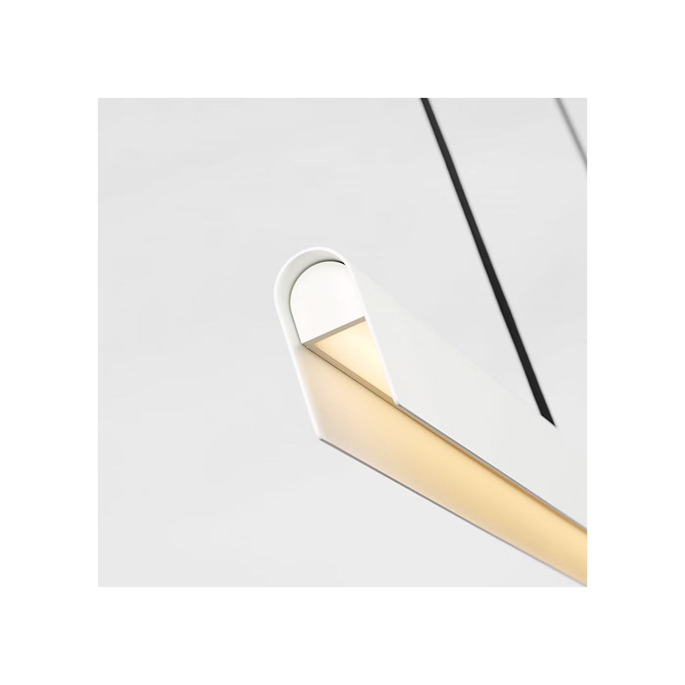 Cloak 60 modern chandelier by Peter Bristol in Matte White for luxury interiors