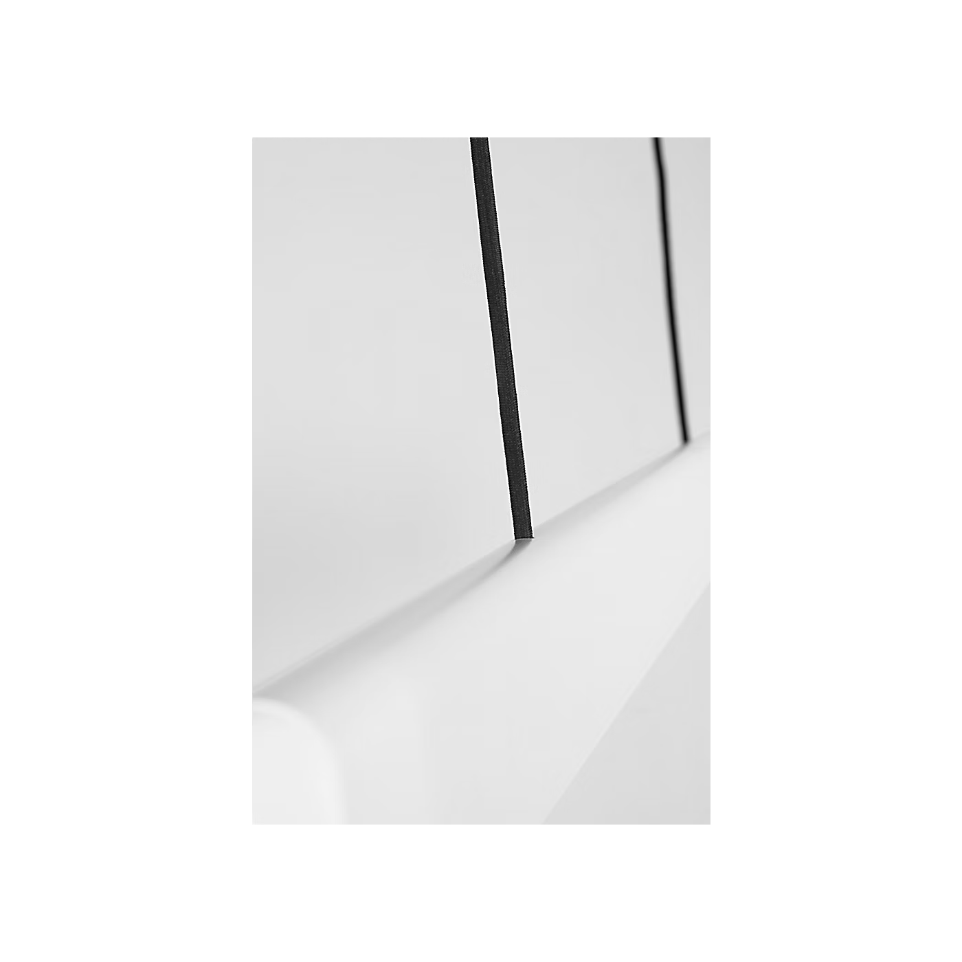 Slim modern LED chandelier in white finish for dining rooms, hotels, and offices