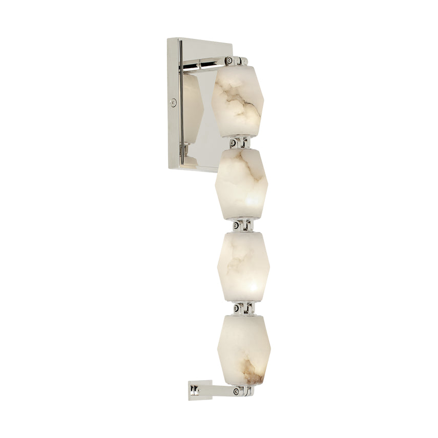 Collier 15-inch Alabaster LED Wall Sconce Brass Bronze by Visual & Comfort & Co