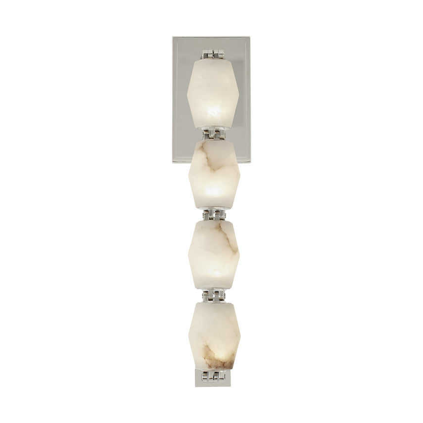 Collier 15-inch Alabaster LED Wall Sconce Brass Bronze by Visual & Comfort & Co