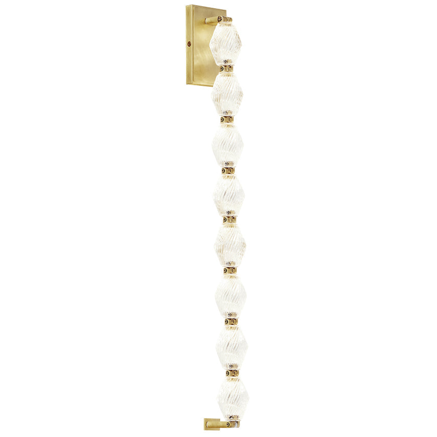 Collier 28-inch Crystal Wall Sconce LED Brass Bronze Nickel by Visual & Comfort & Co