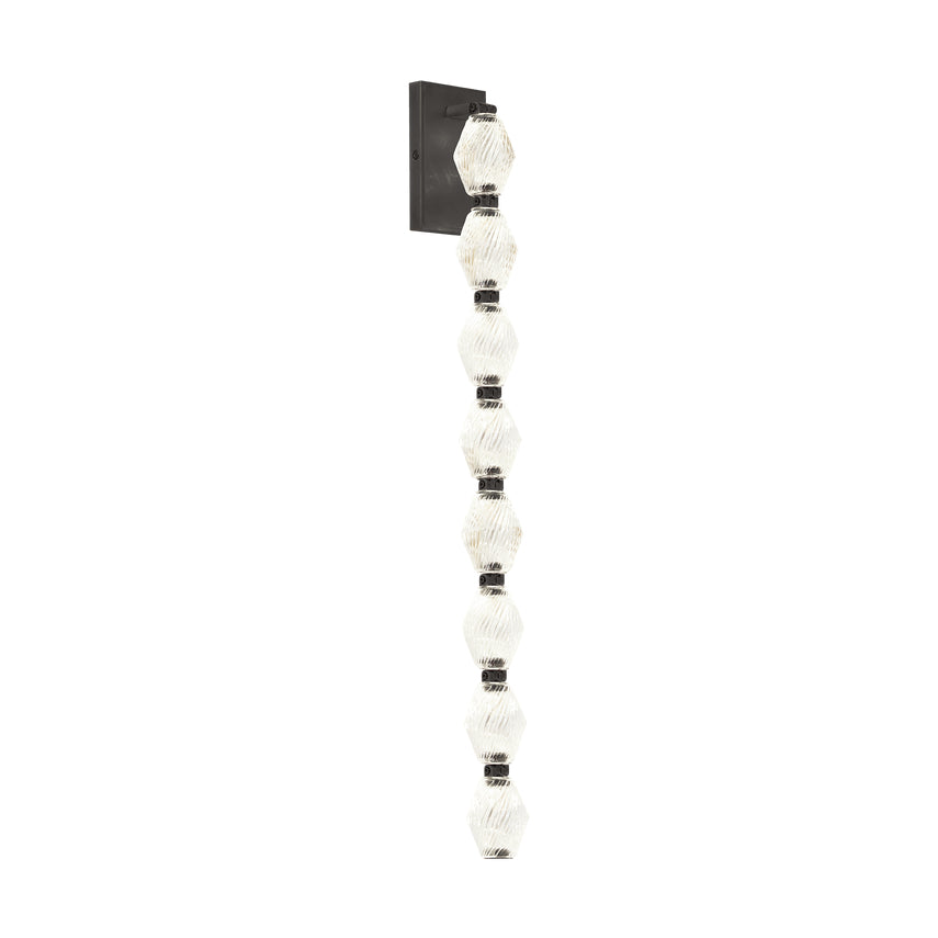 Collier 28-inch Crystal Wall Sconce LED Brass Bronze Nickel by Visual & Comfort & Co