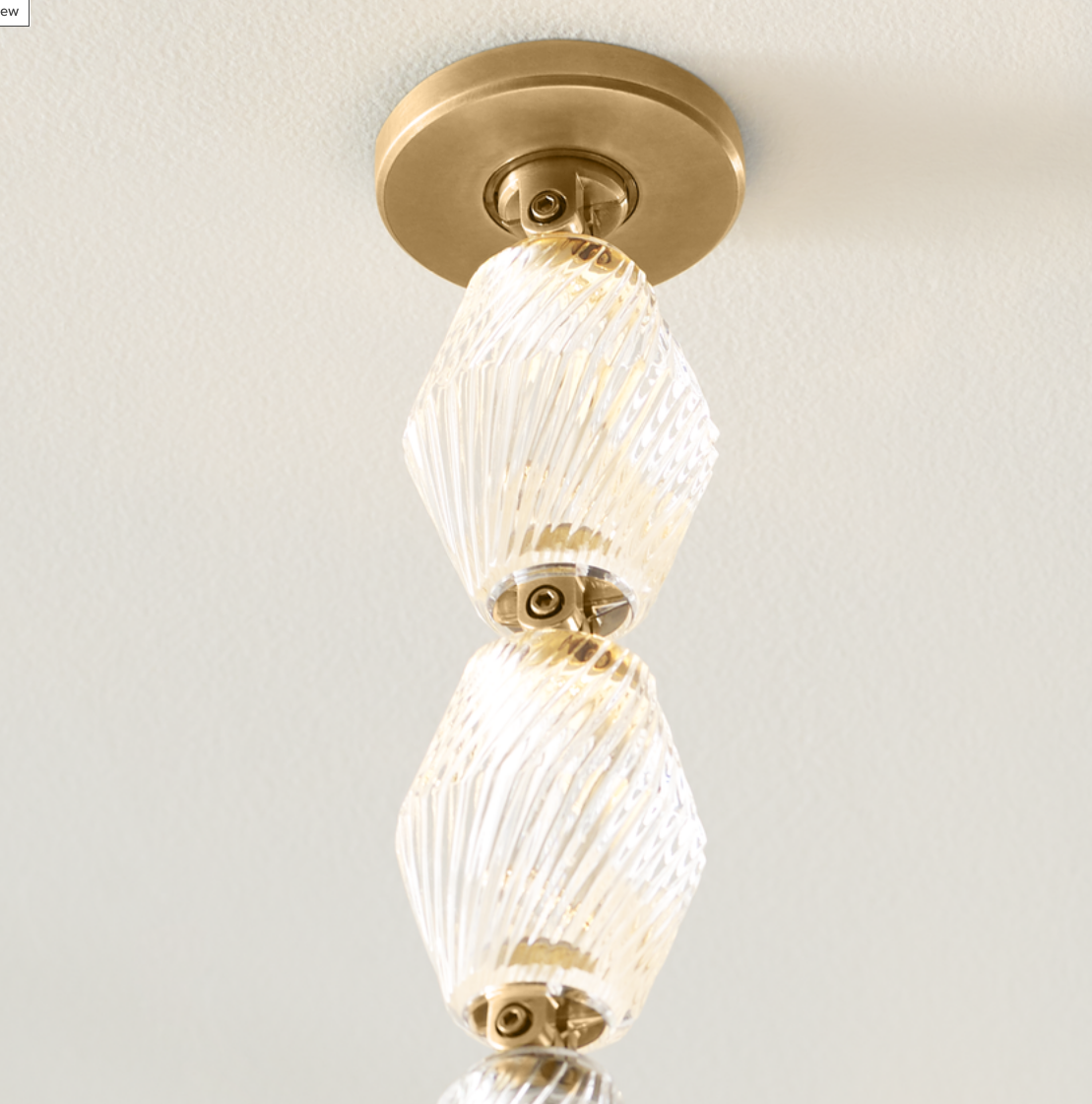 Collier 36 Sloped Ceiling Crystal Pendant by Visual & Comfort & Co