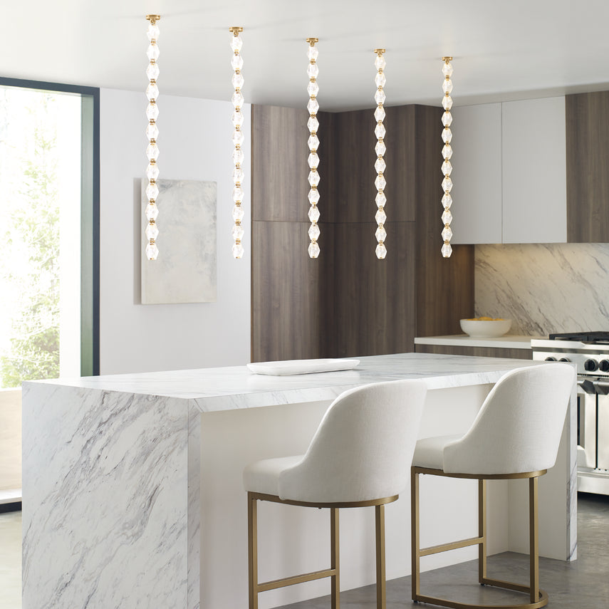 Collier 36 Sloped Ceiling Crystal Pendant by Visual & Comfort & Co