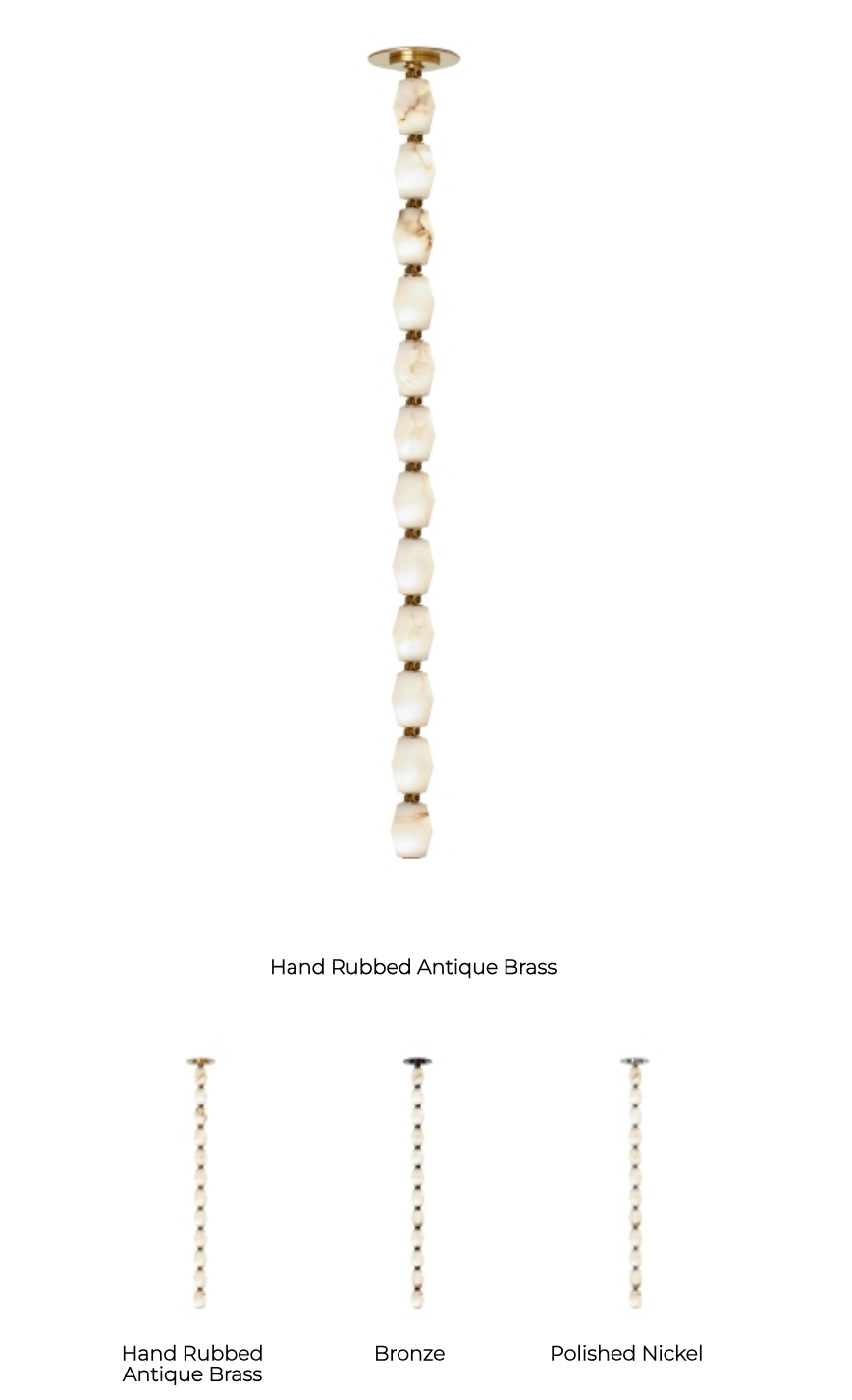 Collier 36 Alabaster LED Pendant by Visual & Comfort & Co