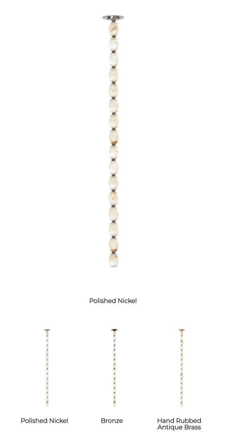 Collier 48 Alabaster LED Pendant by Visual & Comfort & Co