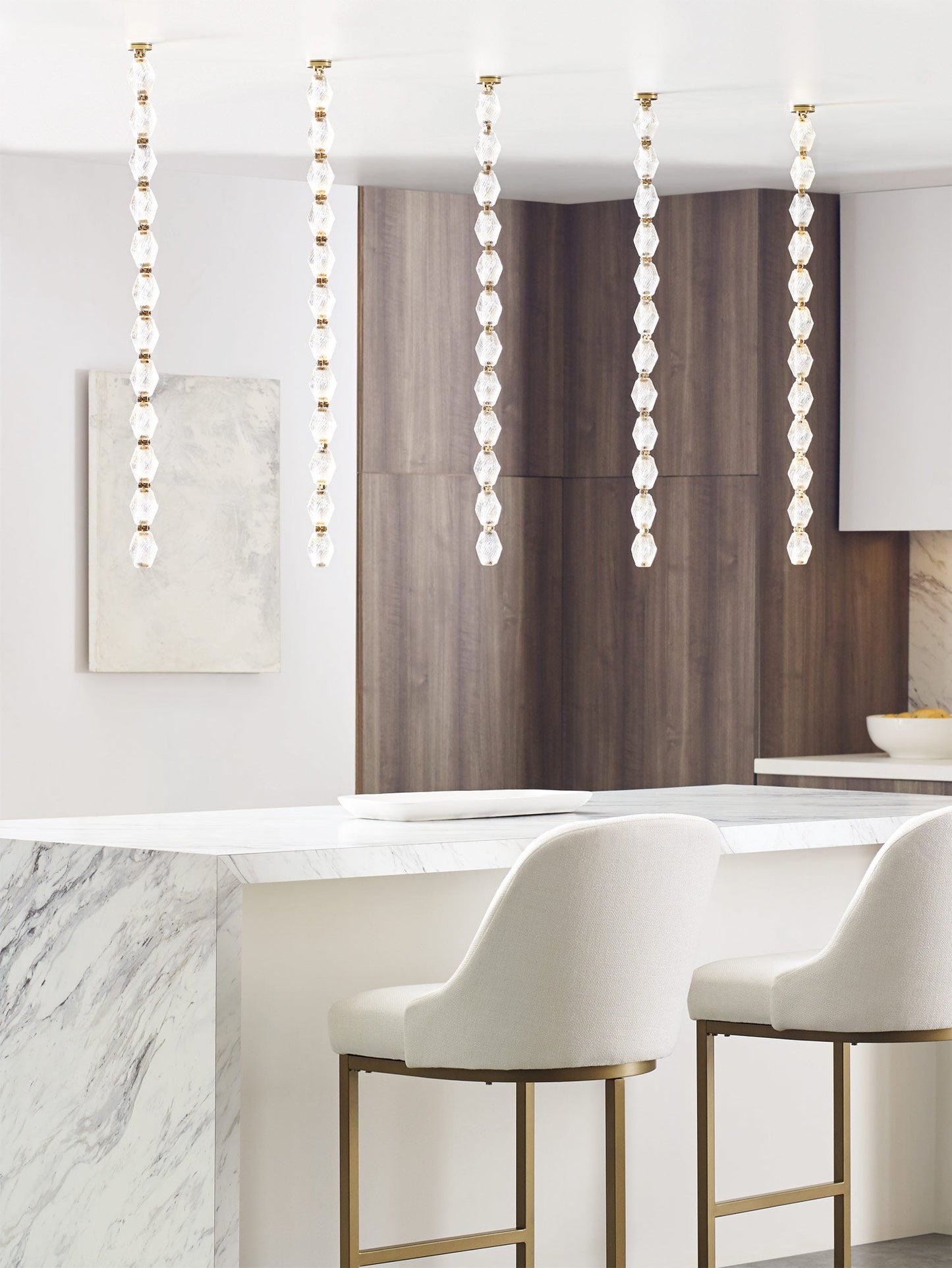 Czech Crystal Tiered LED Chandelier & Collier 84 by Visual & Comfort & Co