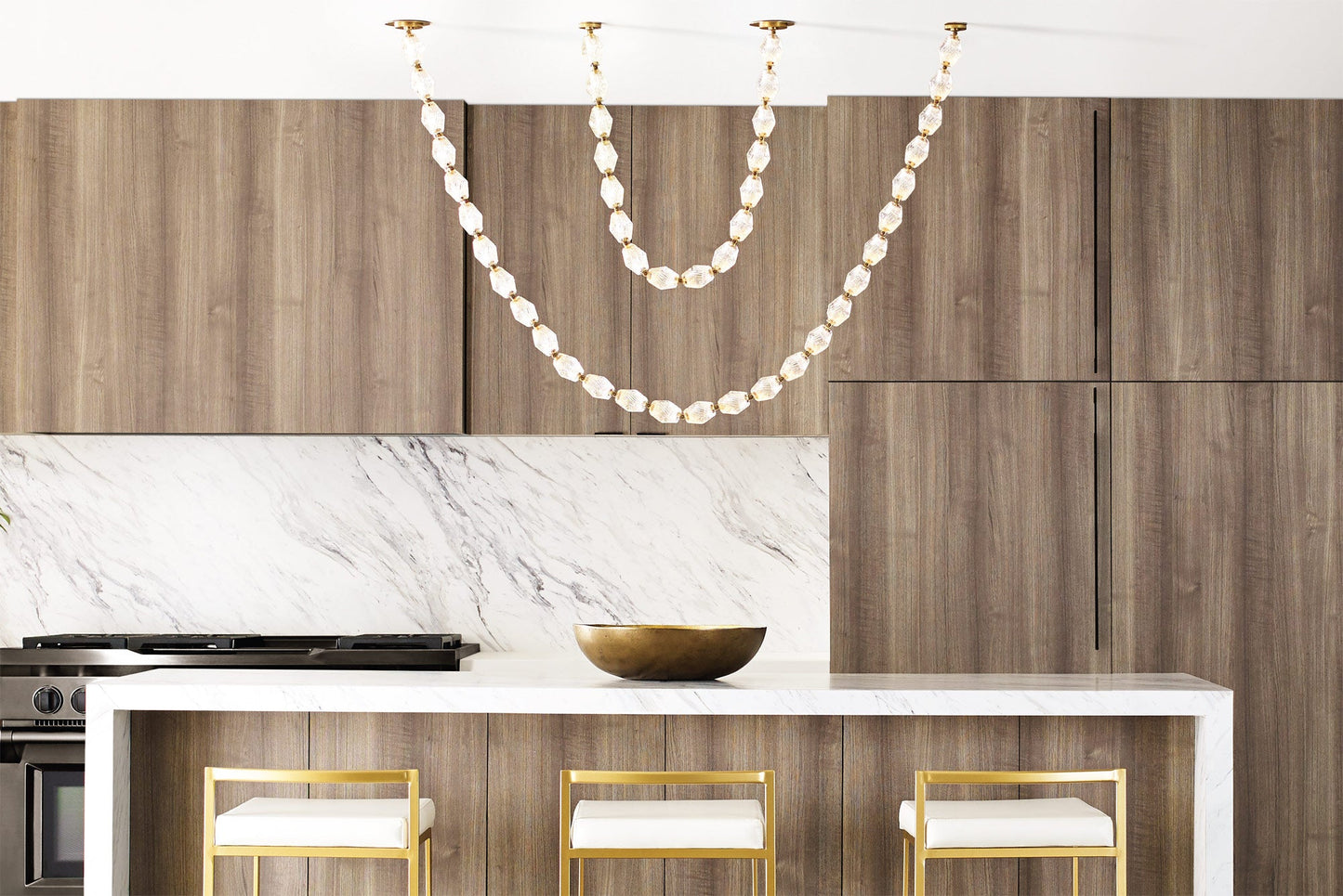 Czech Crystal Tiered LED Chandelier & Collier 84 by Visual & Comfort & Co