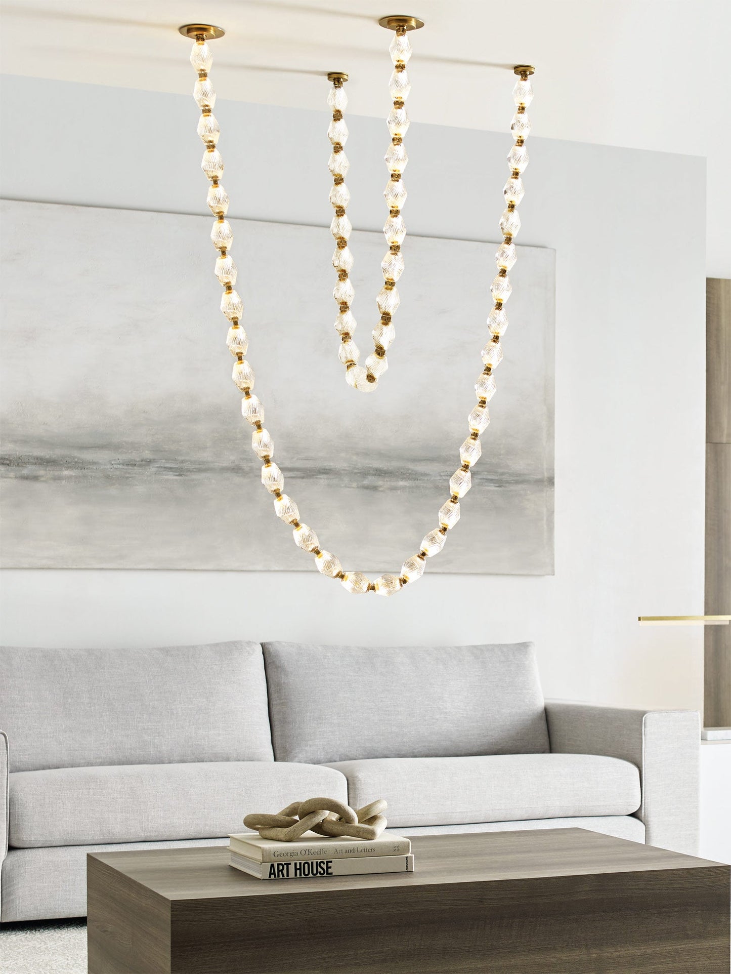 Czech Crystal Tiered LED Chandelier & Collier 84 by Visual & Comfort & Co