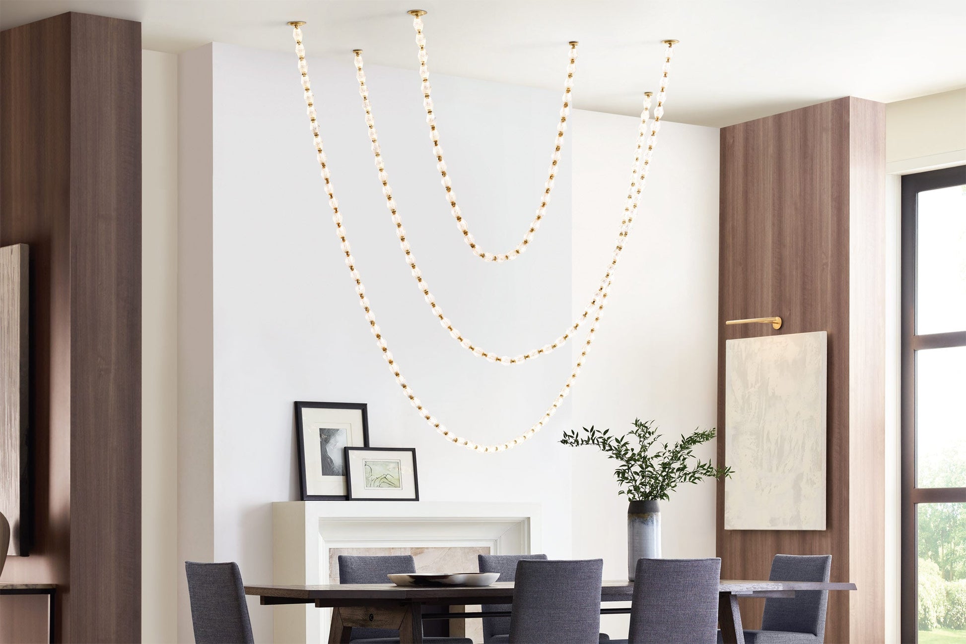 Czech Crystal Tiered LED Chandelier & Collier 84 by Visual & Comfort & Co