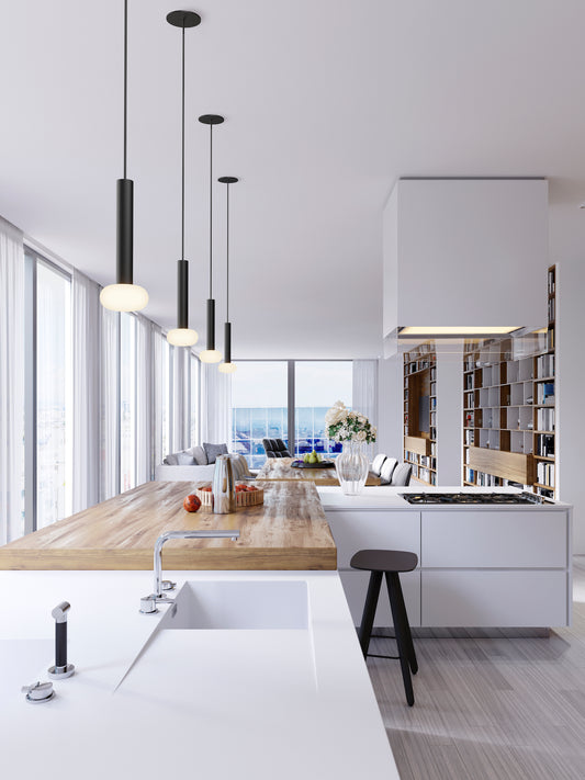 Koncept Combi Circular 3-Light LED Pendant in a room setting