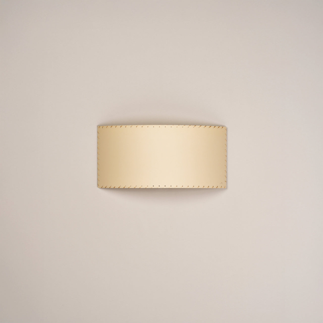 Modern Stitched Beige Parchment wall sconce by Santa & Cole for bedroom and hotel interiors