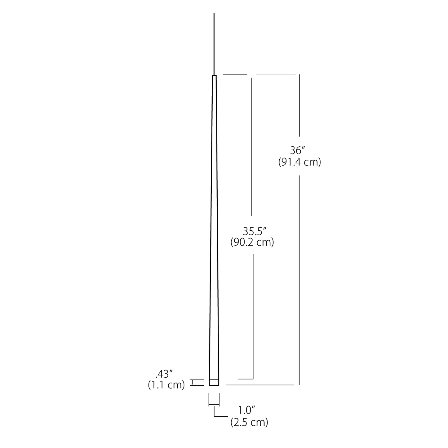 BlackJack Lighting Cone Tall Pendant Light