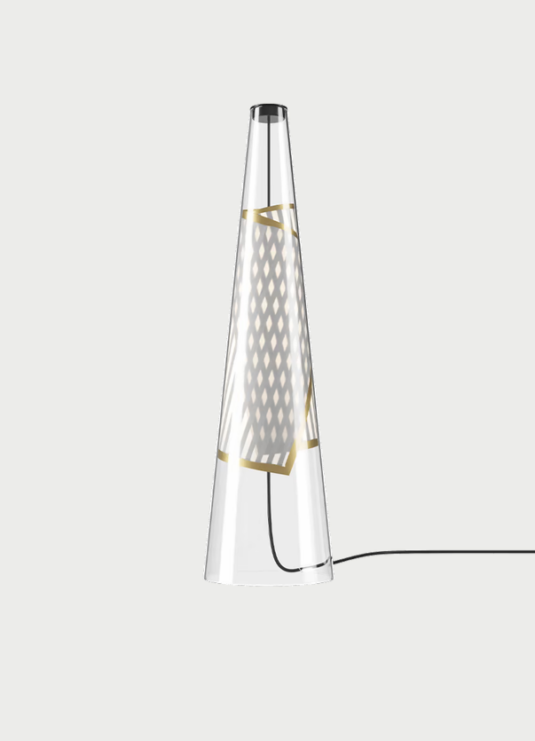Contemporary Lodes Cono di Luce LED table light for modern interiors gold accent