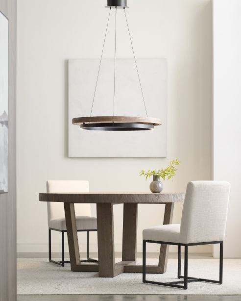 Grace 36 Dual Ring Chandelier LED Vc Oak Wood by Visual & Comfort & Co
