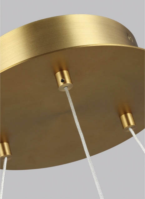Grace 36 Dual Ring Chandelier LED Vc Oak Wood by Visual & Comfort & Co