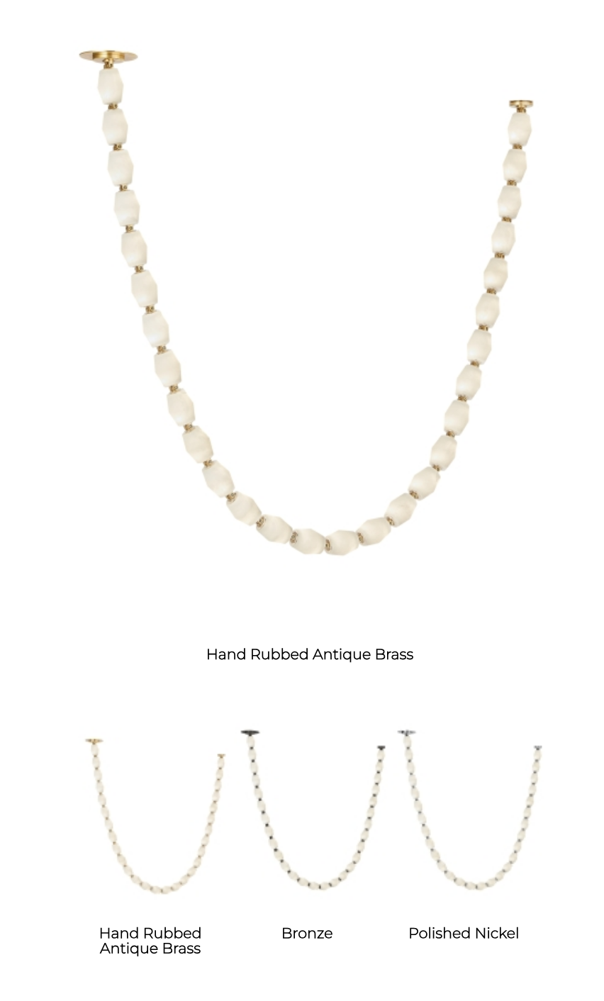 Collier 84 Alabaster LED Chandelier by Visual & Comfort & Co