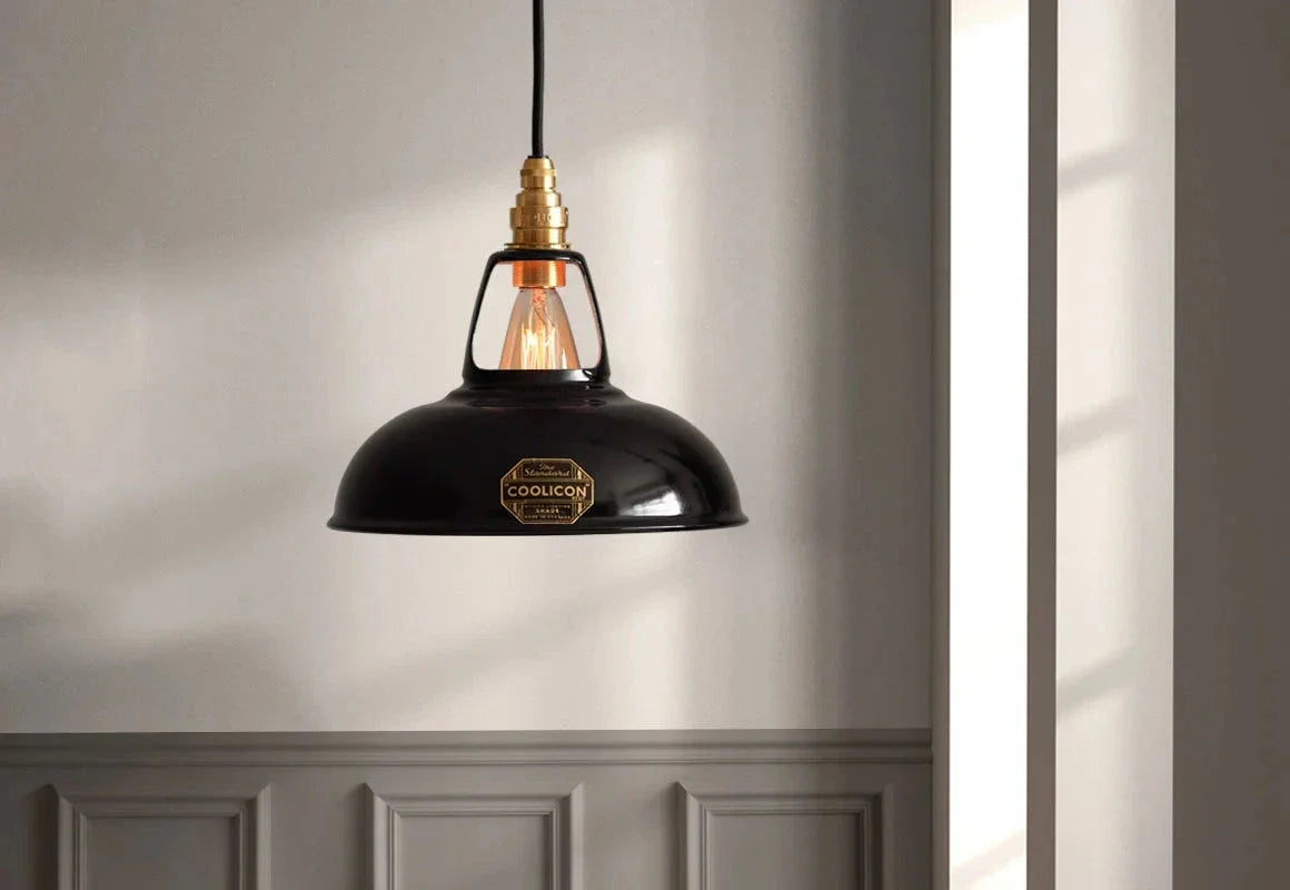 Coolicon Original Pendant light, jet black vitreous enamel (photo 27)