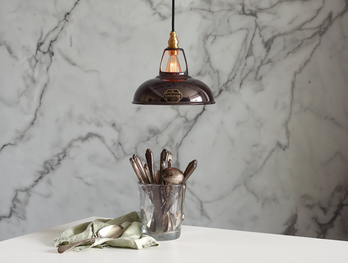 Coolicon Original Pendant light, pewter vitreous enamel (photo 43)