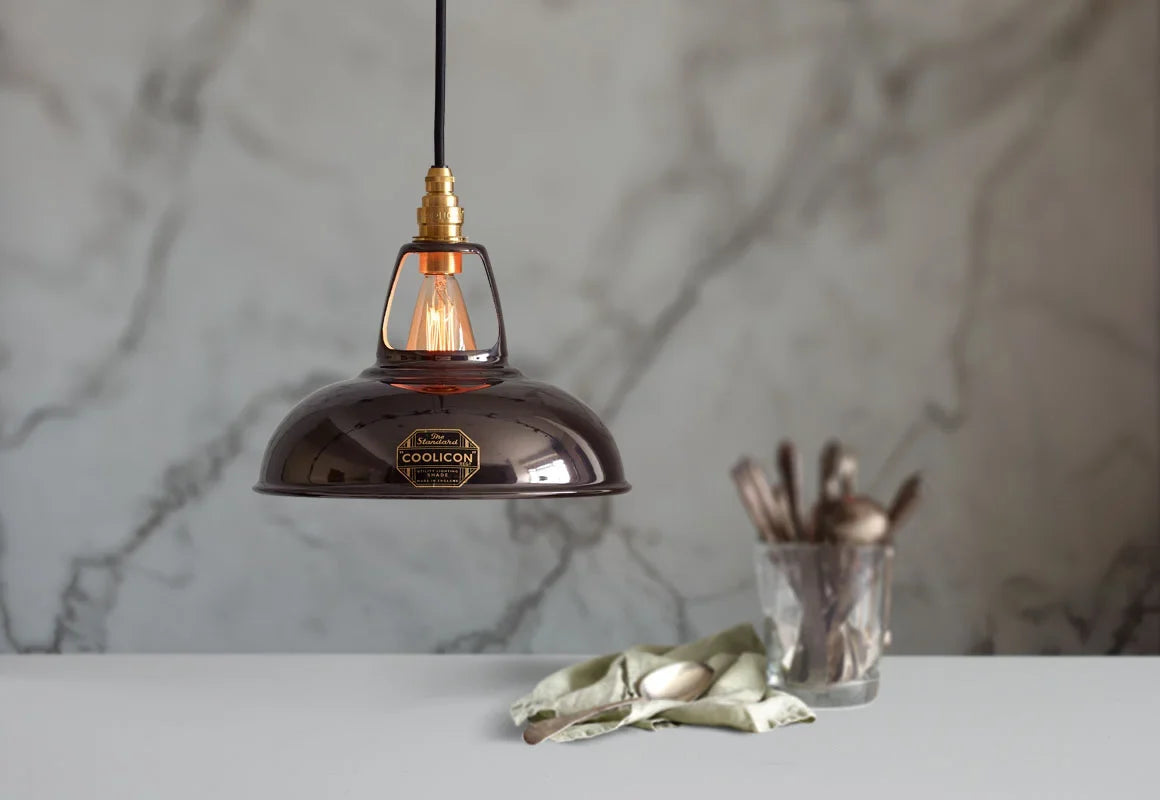 Coolicon Original Pendant light, pewter vitreous enamel (photo 42)