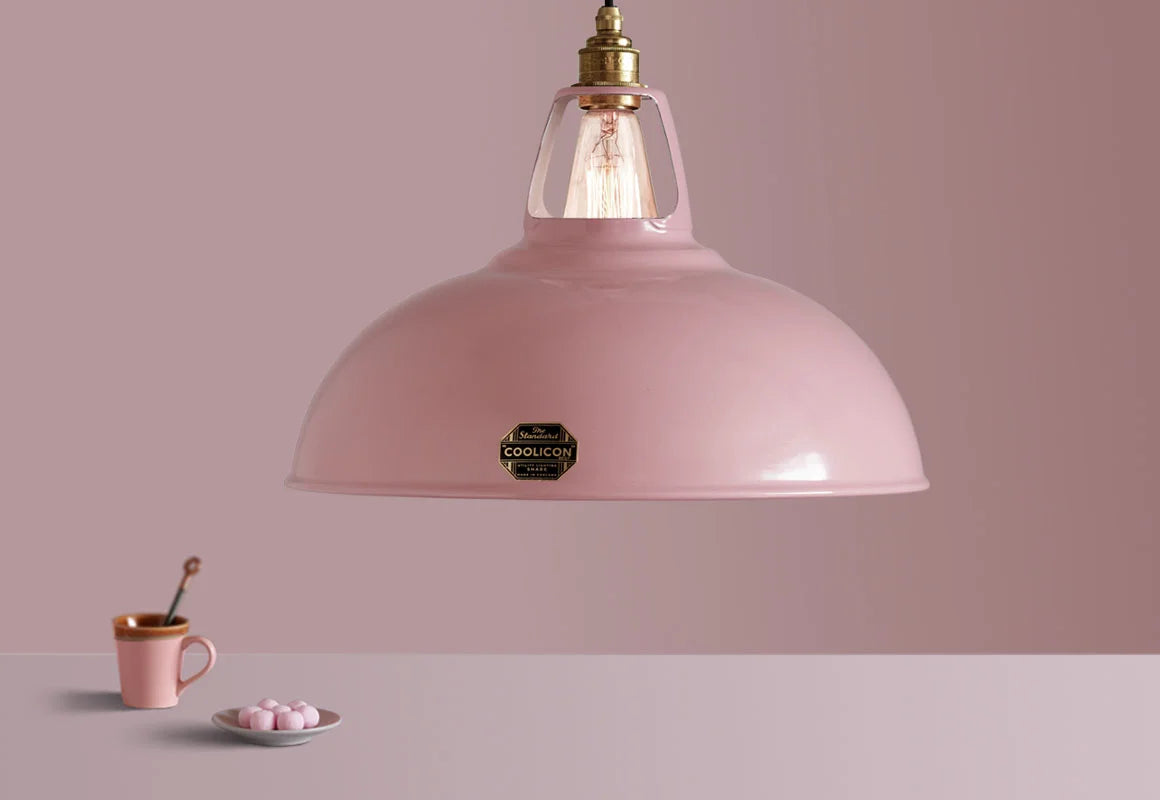 Coolicon Original Large Pendant light, powder pink vitreous enamel (photo 53)