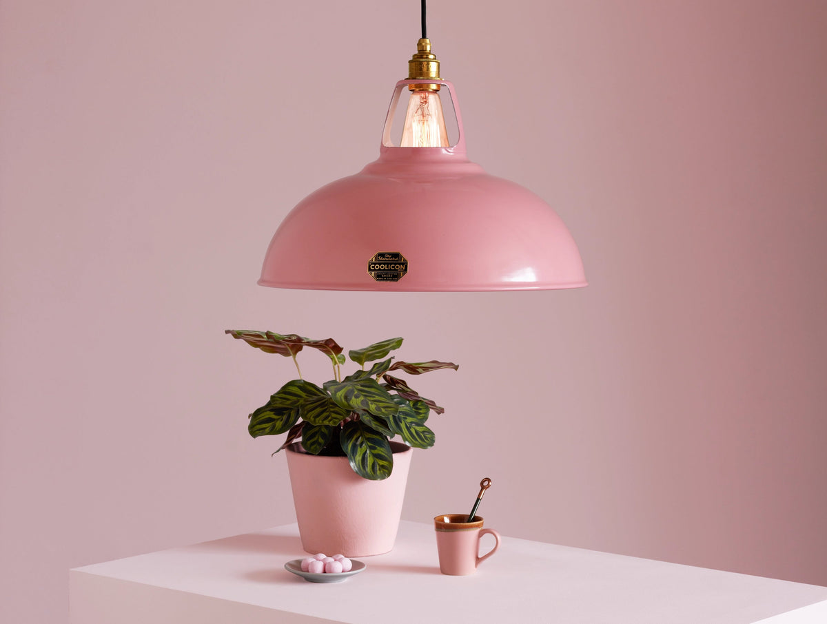 Coolicon Original Large Pendant light, powder pink vitreous enamel (photo 54)