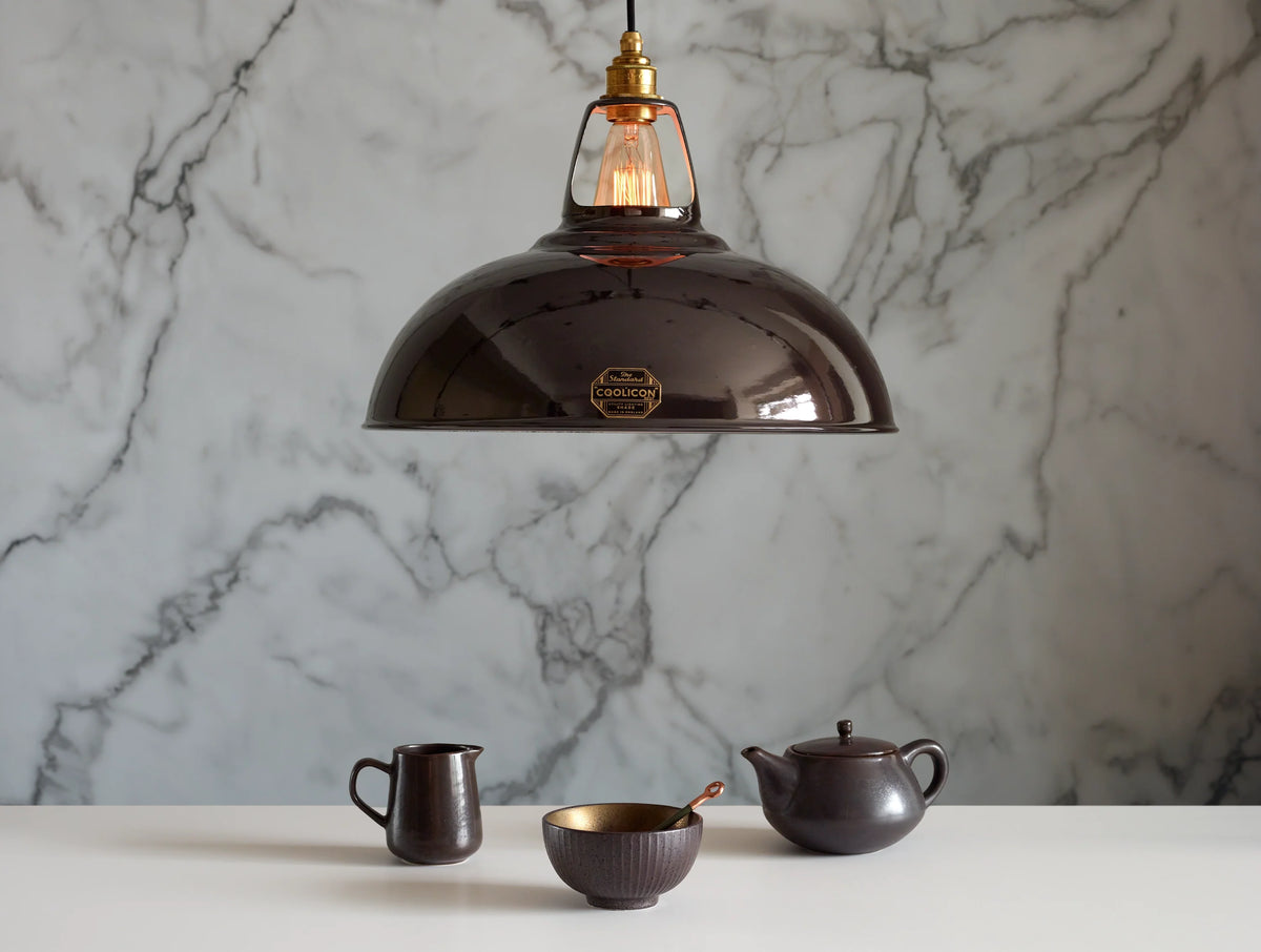 Coolicon Original Large Pendant light, pewter vitreous enamel (photo 49)