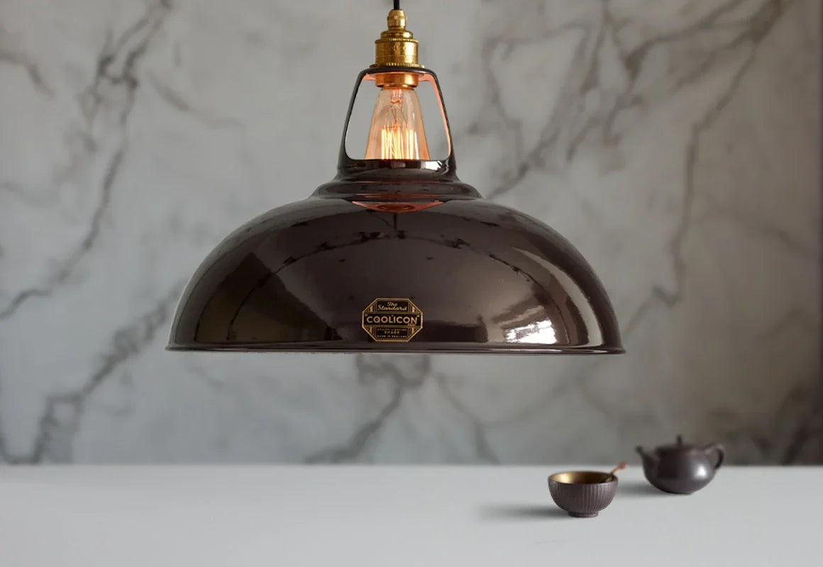 Coolicon Original Large Pendant light, pewter vitreous enamel (photo 48)