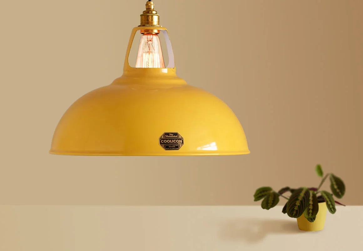 Coolicon Original Large Pendant light, deep yellow vitreous enamel (photo 45)