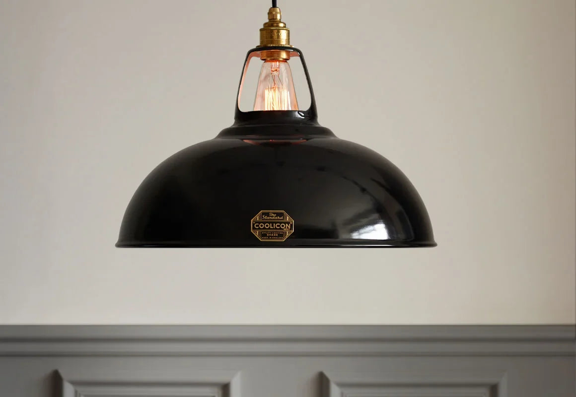 Coolicon Original Large Pendant light, jet black vitreous enamel (photo 30)