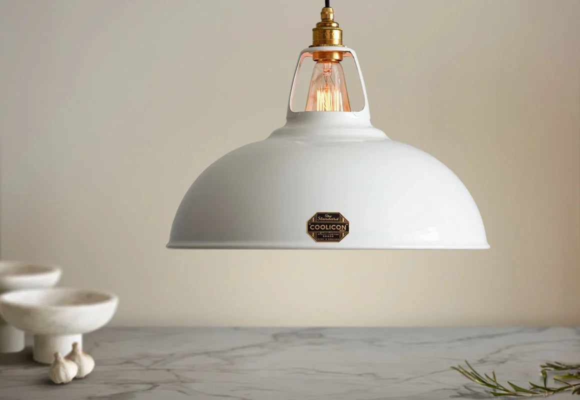 Coolicon Original Large Pendant light, original white vitreous enamel (photo 43)
