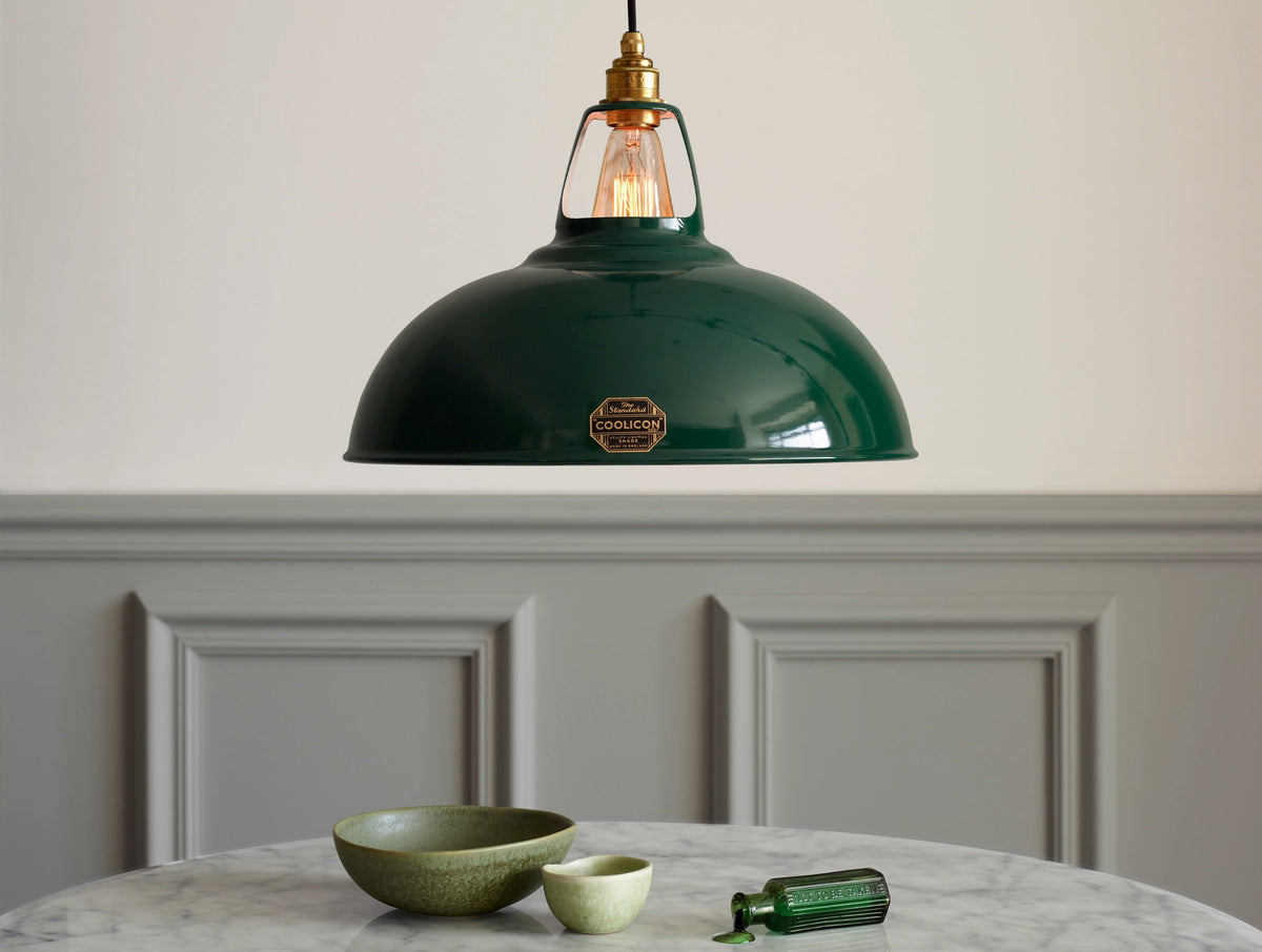 Coolicon Original Large Pendant light, original green vitreous enamel (photo 27)