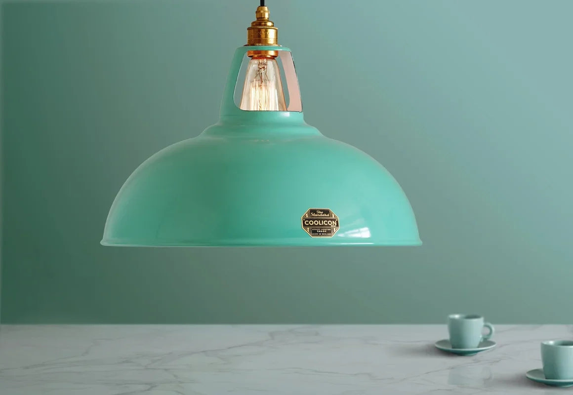 Coolicon Original Large Pendant light, fresh teal vitreous enamel (photo 59)