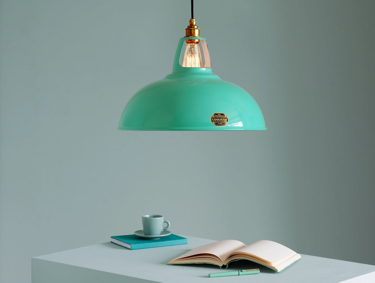 Coolicon Original Large Pendant light, fresh teal vitreous enamel (photo 60)