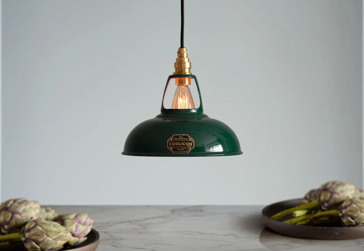 Coolicon Original Pendant light, original green vitreous enamel (photo 25)