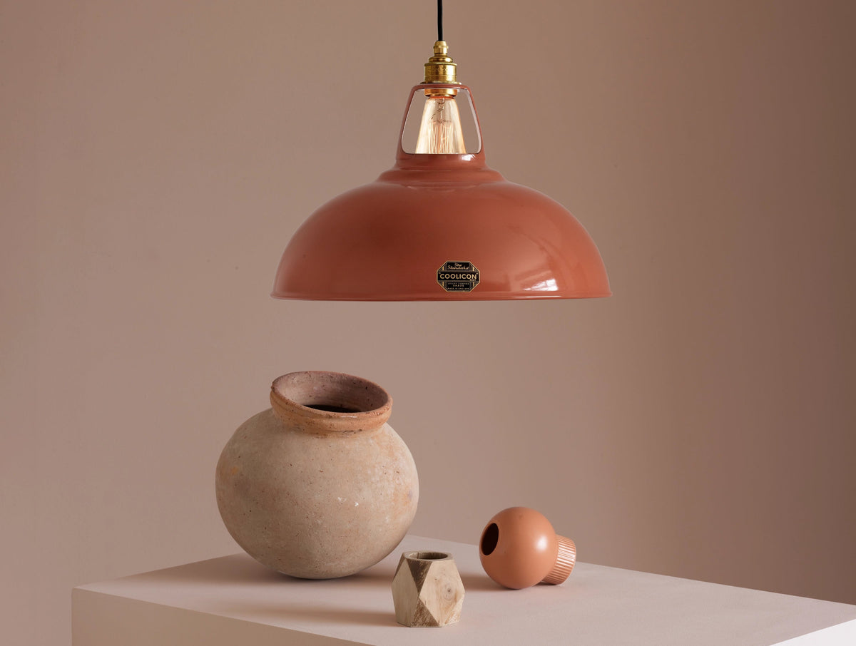Coolicon Original Large Pendant light, terracotta vitreous enamel (photo 63)