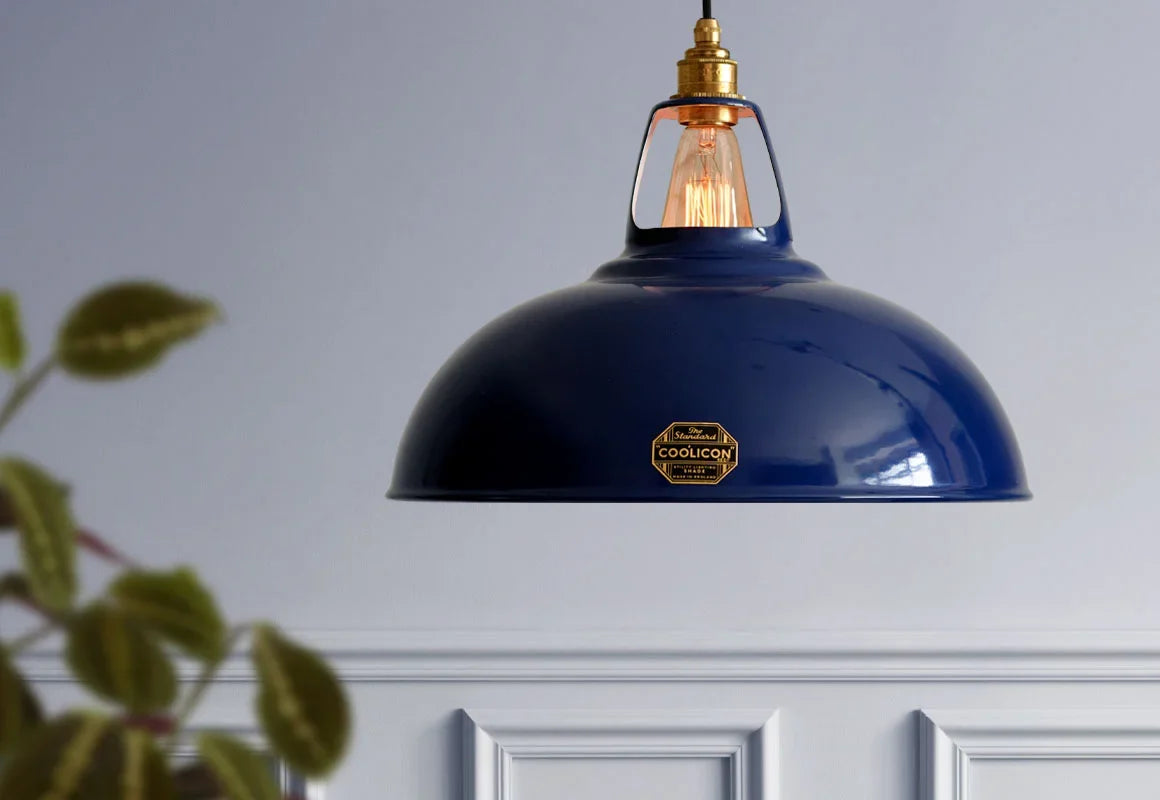 Coolicon Original Large Pendant light, royal blue vitreous enamel (photo 32)