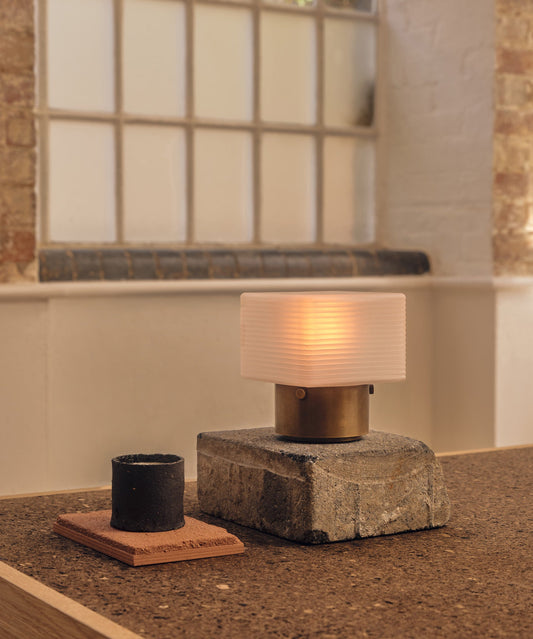 NEOZ Corner Light cordless table lamp, styled setting 1 (photo 1)