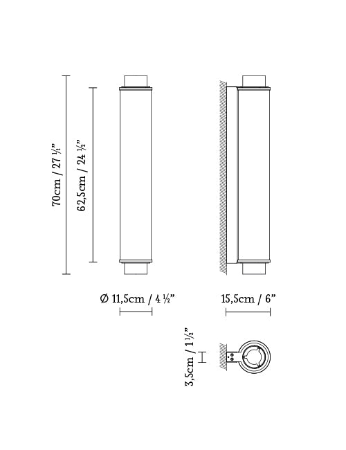 B.lux Slim Skin W700 dimension drawing