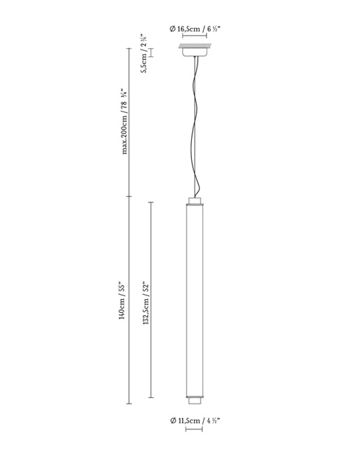B.lux Slim Skin SV1400 dimension drawing